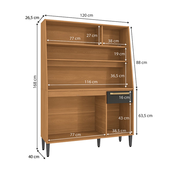 Armario Mueble Cocina 120cm 6 Puertas 1 Cajón Kappesberg