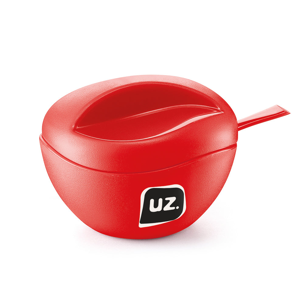 Set desayuno 11 piezas UZ rojo jarra vasos frutero