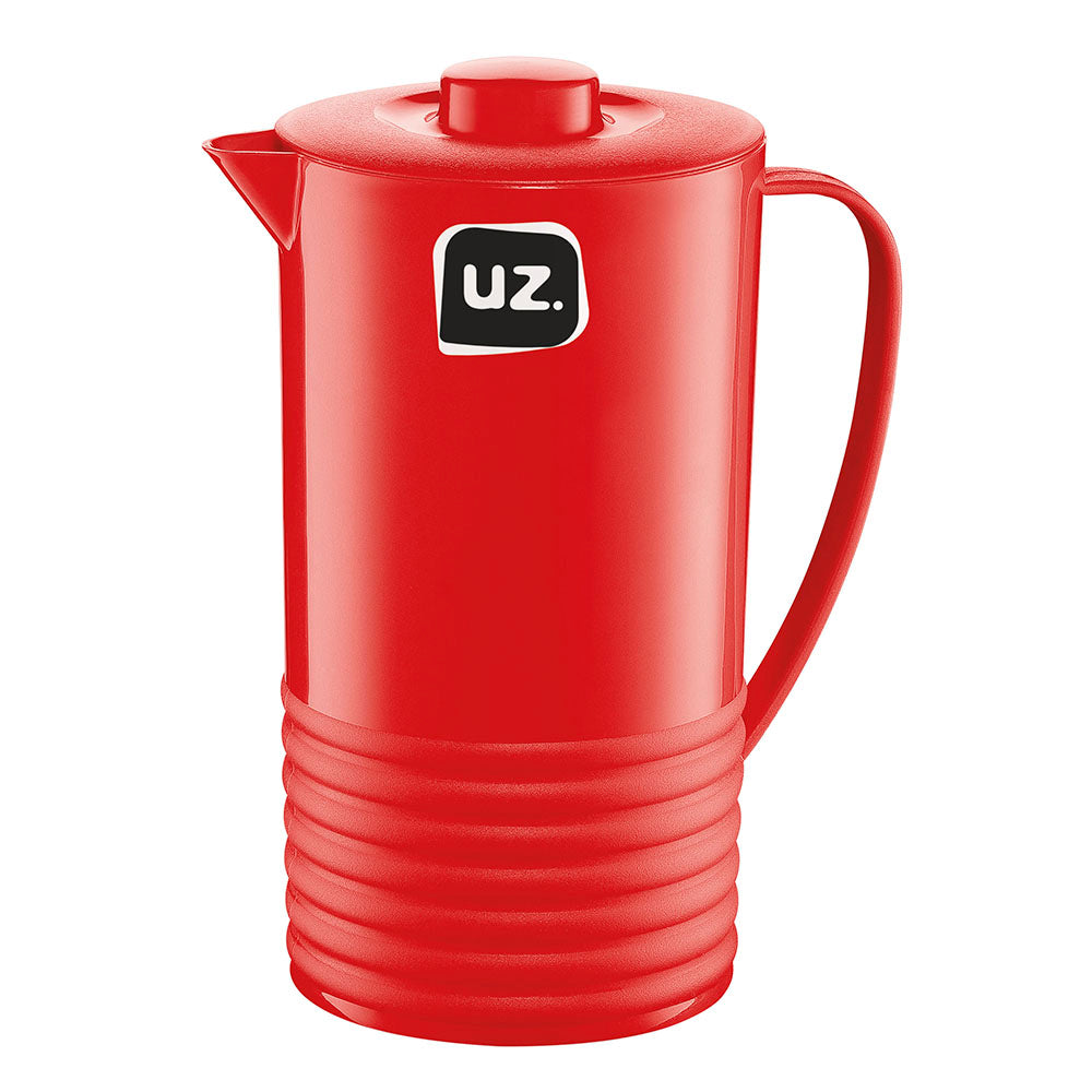 Set desayuno 11 piezas UZ rojo jarra vasos frutero