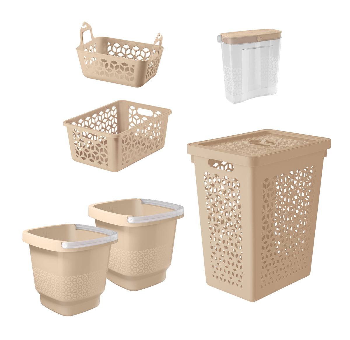 Set lavandería 6 piezas UZ cesto ropa baldes organizador