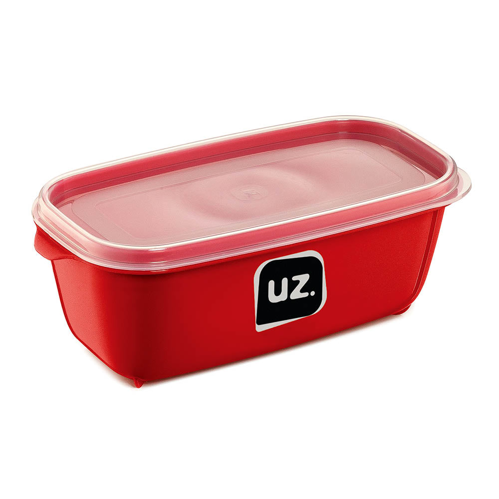 Set 5 contenedores multiuso con tapa UZ Utilidades rojo