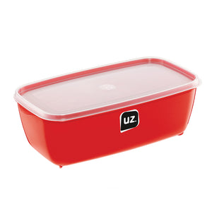 Set 5 contenedores multiuso con tapa UZ Utilidades rojo
