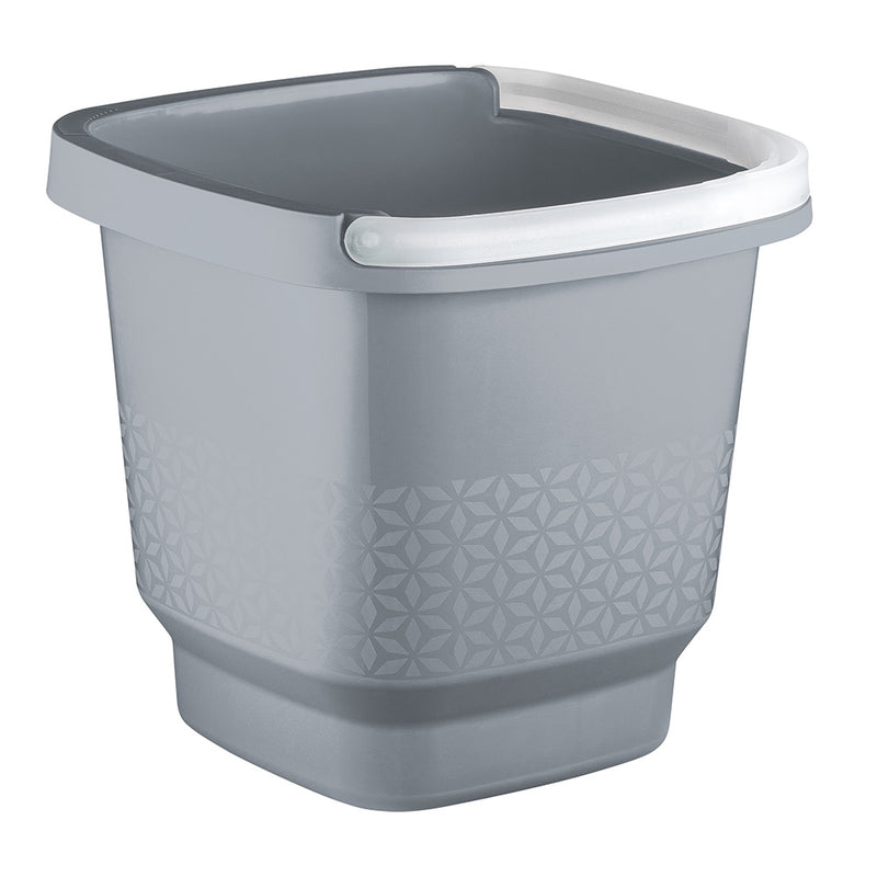 Set lavandería 6 piezas UZ gris cesto ropa baldes