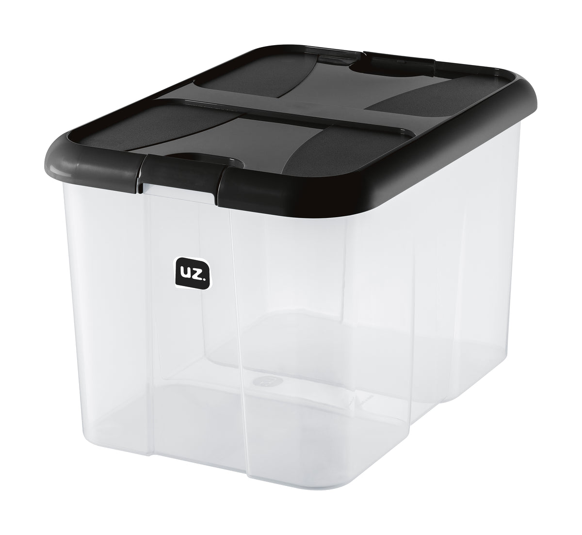 Set 4 Cajas Organizadoras De Plástico Uz Transparente/Negro